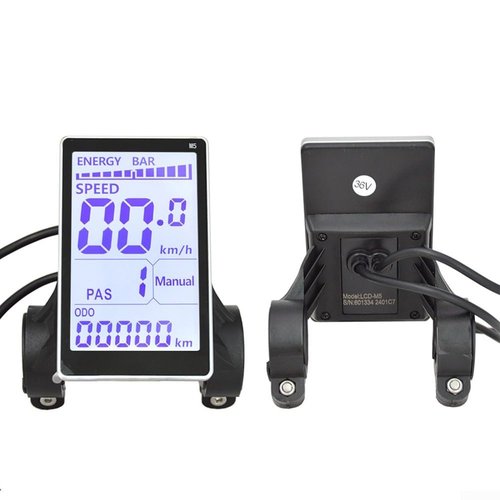 EBike LCD Display, Electric LCD Control Panel, 5 Pin M5 LCD-Panel Screen 24V 36V 48V 60V Electrics LCD-Meter Panels, Suitable For Electrics Bike Handles 31.8 22.2mm