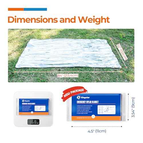 Emergency Blankets (30 Packs, 84" L x 52" W) Mylar Thermal Blankets for Survival and Protection,Space Blanket Survival Kits Camping Blanket, Ideal for Outdoors, Hiking, Survival, Marathons
