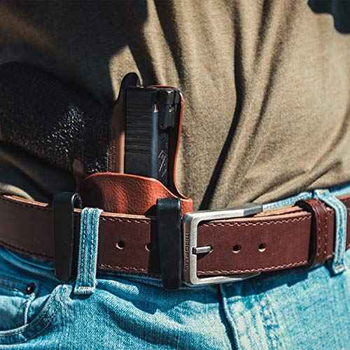 Magpul Tejas Gun Belt "El Original" 1.5 Inch Concealed Carry CCW Bullhide Leather and Reinforced Polymer Gun Belt