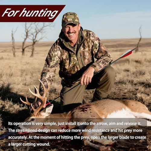 12pcs Hunting Broadheads 100 Grain Archery Broadheads 420 Stainless Steel Higher Hardness 2-Blades + 1 pc Broadhead Case for Arrowheads