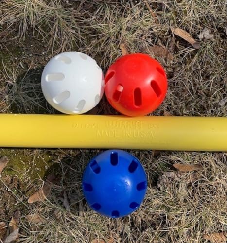 US-Made Wiffle Ball Six Pack Set - Red, White & Blue Official Softballs
