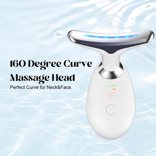 Neck Face Massager Face Sculpting Tool 3 Colour Modes and Vibration for Facial Massager for Double Chin
