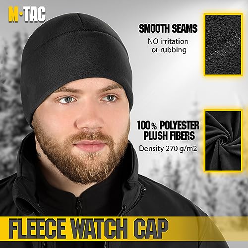 M-Tac Fleece Watch Cap - Tactical Beanie Hat Winter Skull Cap with Slimtex