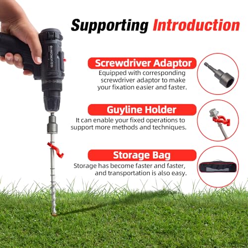 Heavy-Duty Aluminum Ground Anchors 16-Pack with Variations 8B+8M
