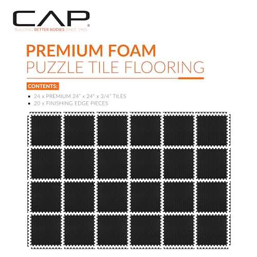 CAP Barbell Exercise Puzzle Mats Packs Tiles 24"x24" | Multiple Options