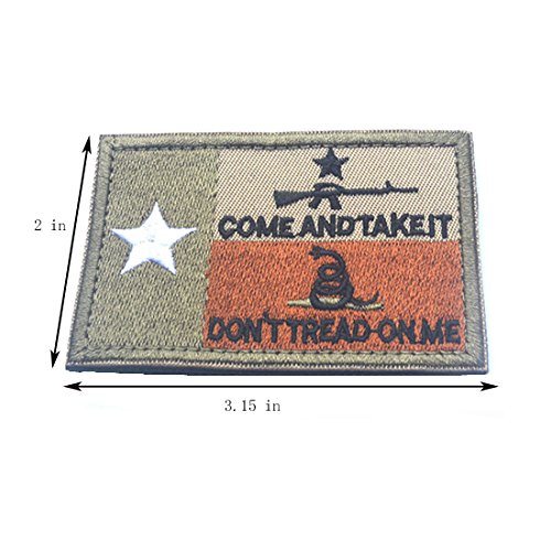 Texas State Flag Military Tactical Morale Patch - D Variation