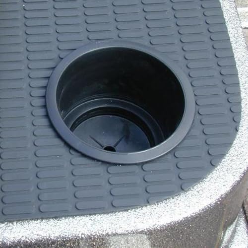 Universal Boat Cup Holder - Plastic Beverage Mount for Cans, Bottles & Cups - Black - Pack of 1
