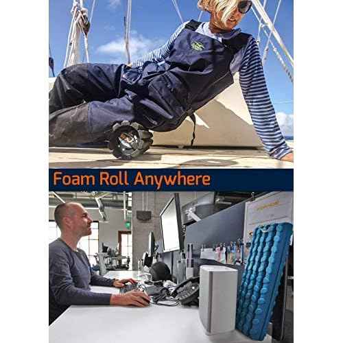 Brazyn Morph Foam Roller (Bravo-Midnight) Collapsible Travel Foam Roller for Pain Relief, Workout Muscle Recovery, Back Massager, Deep Tissue Leg Massage, Back Cracker, Stretcher; Small, Portable