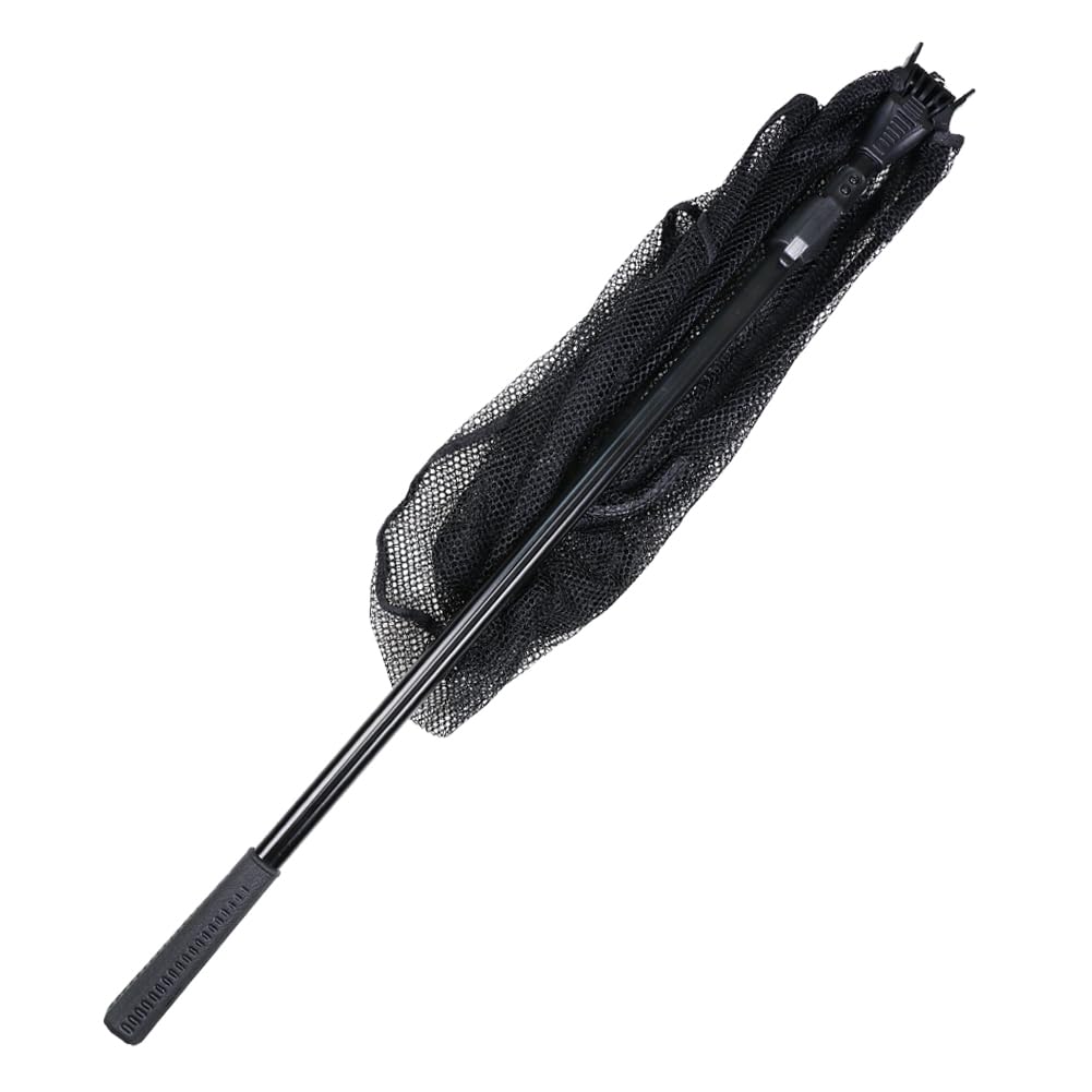 Fishing Landing Net with Telescoping Pole Handle Extends to 63 inches, Carbon Fiber Handle Extended from 23.6 inches to 47 inches