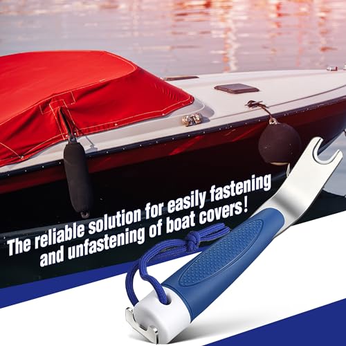 Enhon Boat Canvas Snap Tool Blue - Dual-Ended Stainless Steel Remover