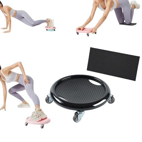 Ab Roller Wheel, Women's Multifunctional Abdominal Wheel Board with Mat,360° Rotating,for Home Gym, Full Body Fat Burning & Abdominal Training - Portable Fitness for Women (Black)