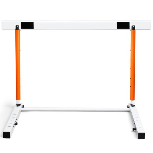 Blulu 1 Pcs Adjustable Height Sports Training Hurdle with Counterweight Heavy Duty Track and Field Equipment Practice Speed Agility Training Hurdle from 30 to 42 Inch for Athletes Adults (Orange)