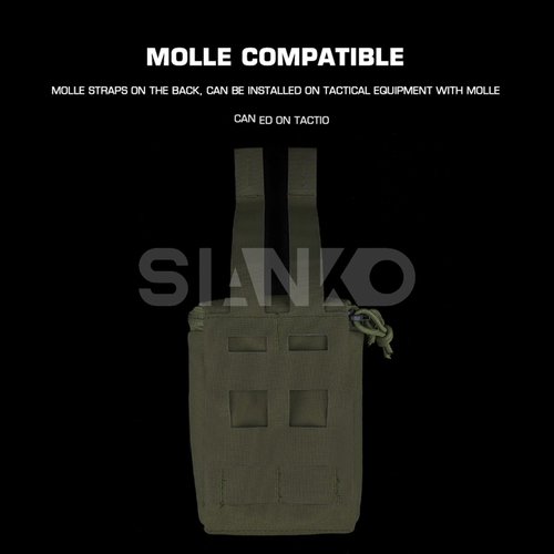 SIANKO NVG Tactical Storage Pouch,Molle Binocular Admin Organizer Bag,Multifunction Military Outdoor Airsoft Paintball Hunting Gear Vest Belt Attachments (CP/BK)
