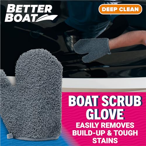 Heavy Duty Boat Scrubbing Glove for Decks and Hulls - Marine Cleaning Tool