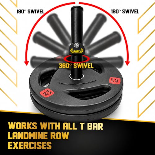 Heavy-Duty Landmine Barbell Anchor for Weight Plates - 360° Swivel, Fits 2" Plates