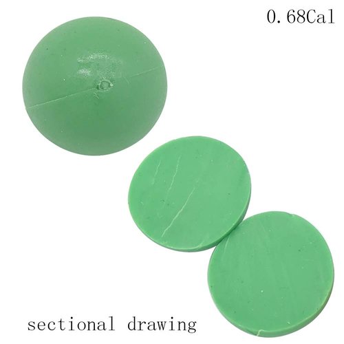 AOOHYEO Reusable 0.68 Caliber Paintballs - 100 New Re-Usable Rubber Training Elastic Balls Paint Balls