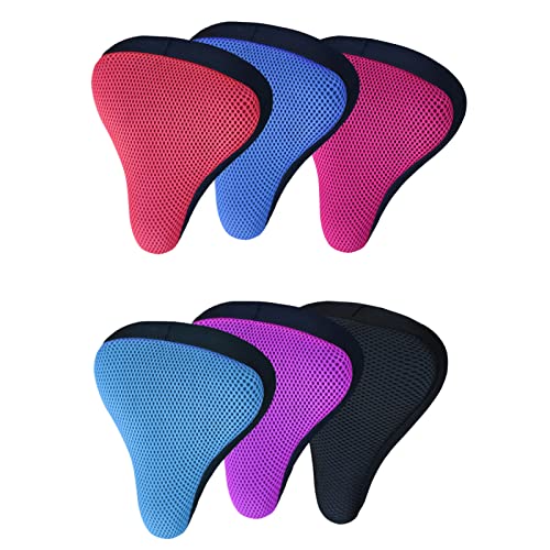 Breathable Mesh Bicycle Seat Cover for Mountain Bike Comfort 20x23cm Black