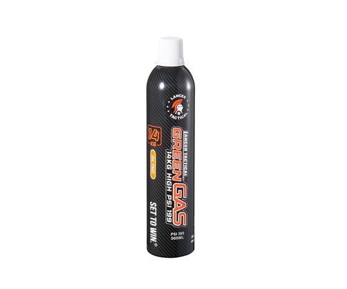 Lancer Tactical 560ml/18.9oz 14kg Powerful Green Gas High PSI G-1200 for Airsoft Pistol, Airsoft Rifle, Air Gun (Oil Free) -Pack of 3