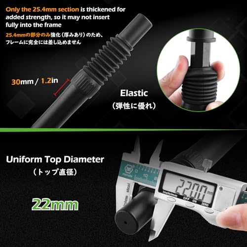 Bike Seat Post 27.2mm x 350mm Aluminum Alloy for Road/Mountain Bike - Black