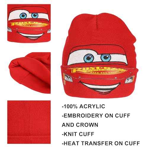 Bioworld Cars Lightning McQueen Big Face Cuff Beanie