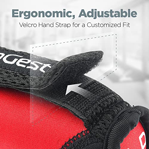 LoGest 2LB Yellow Hand Weights with Adjustable Straps - Neoprene Dumbbells for Workout