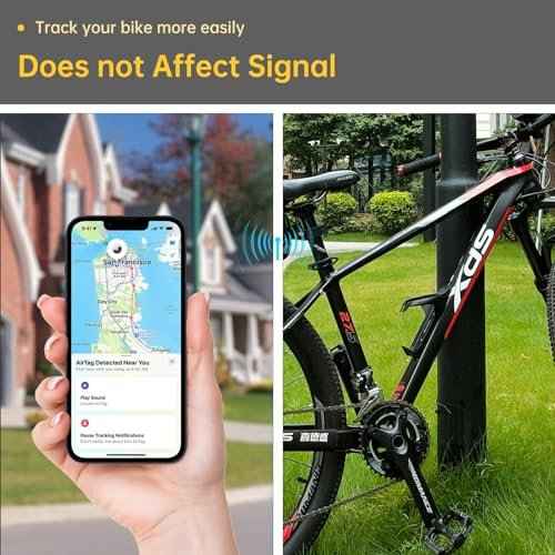 Air Tracker Tag Bike Mount Hidden on Water Bottle Holder, Universal MTB Road Bike Anti-Theft GPS Tracker, Waterproof Holder & Drink Cup Cage for All Bicycle, Stealth Durable Plastic Bracket