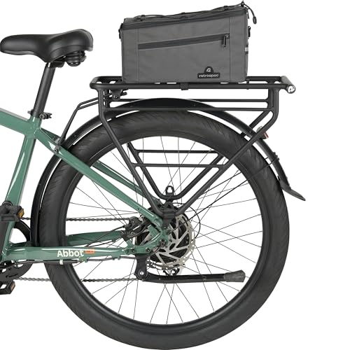 Retrospec Cahoot Waterproof Bike Trunk Bag - rPET Cycling Rear Rack Storage Bag with Rain Cover and Carry Strap for Commuter - E-Bike Compatible (7.75"x12.5"x5.75")