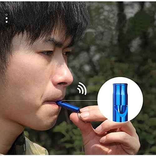 Tergy 50-200 Pieces Emergency Whistle with Keychain Aluminum Survival Whistle Key Chain for Camping Hiking Boating Hunting Fishing