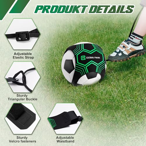 Global Park Adjustable Waist Soccer Trainer Belt - Green Multi-Sport Practice Aid