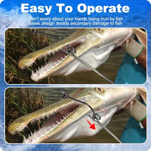 24 Inch Stainless Steel Fishing Hook Remover Tool for Saltwater & Sharks - Dehooker
