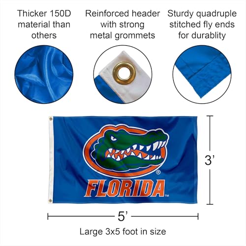 Large College Flag 3x5 Feet Florida Gators University Banner with Grommets