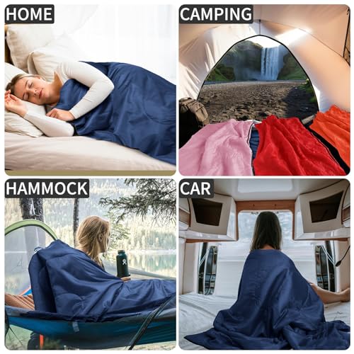 Lightweight Sleeping Bag, 3 Season Ultralight Backpacking Sleeping Bag - Compact Comfortable Waterproof for Outdoor, Camping, Traveling, Summer, Hiking