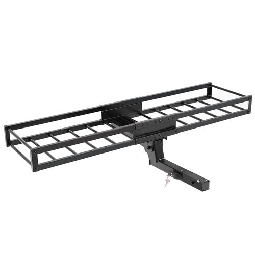 TOOENJOY 59 x 16 x 5 Inch Folding Hitch Cargo Carrier Basket, 200 LBS Capacity, Fits 2" Hitch Receiver for SUV Pickup Truck