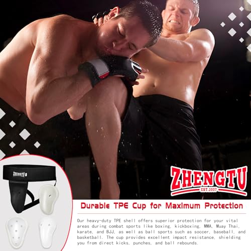 Groin Protector Cup for Men and Boys, Black, Small - Martial Arts & Sports Gear