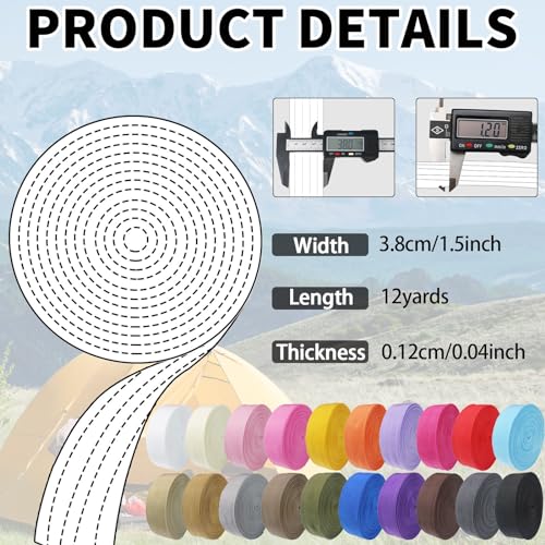 White Polypropylene Webbing Straps 1.5 Inch x 12 Yards DIY Cargo & Dog Leash