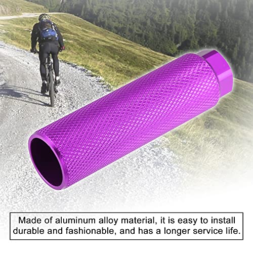 Purple Aluminum Alloy Rear Bike Foot Pegs for BMX MTB & Bicycle - 3/8 Inch Fit