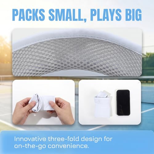 Sun Visors for Women and Men Adjustable Folding Cap - White