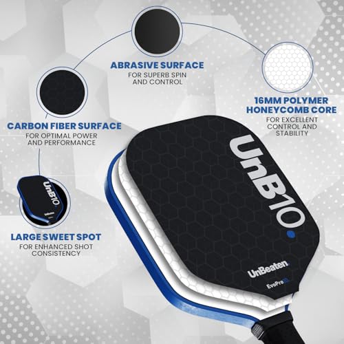 Set of 2 Carbon Fiber Pickleball Paddles USAPA Approved Lightweight with Balls & Bag