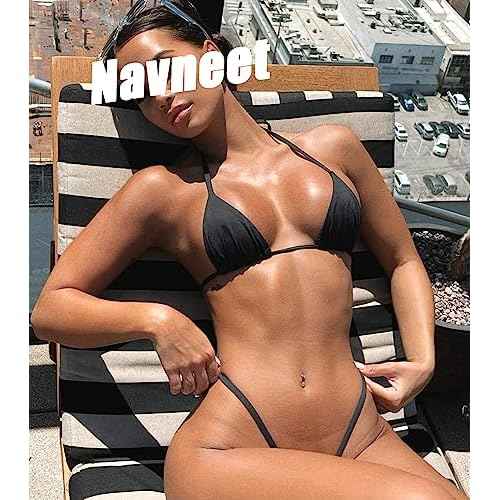 Navneet Halter String Triangle Bikini Top for Women Sexy Brazilian Swimsuit Bathing Suit Swim Top