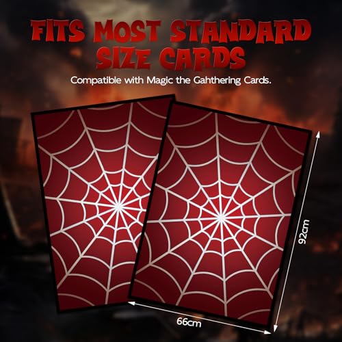 MTG Card Sleeves - Spider Web Design - 100 CT EDH Commander Protective Sleeves