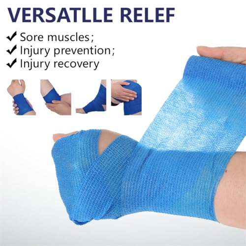 Ice Tape Self Sticking Ice Wrap 2 Pcs 10cm x 4.5m Instant Cooling Bandage for Muscle Pain & Swelling