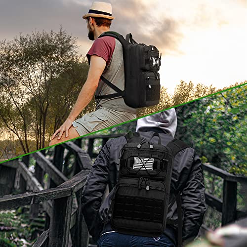 Green 1050D Tactical Hydration Backpack with 3L Water Bladder for Men & Women