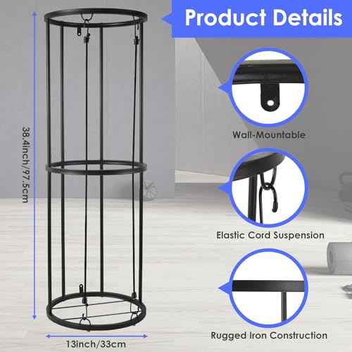 Garage Ball Storage Rack - Wall-Mounted Vertical Ball Holder for Basketball, Soccer, Volleyball, Football - Space-Saving Sports Organizer for Garage, Home, Basement, Kids' Room, Outdoor Use
