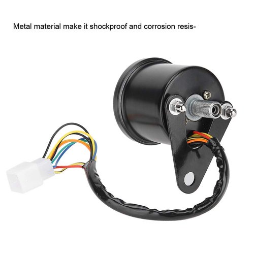 KIMISS 12V Universal Motorcycle Odometer,LED BacklightMotorcycle Dual Odometer Speedometer Gauge Kit Cafe Racer Motorcycle Speedometer mph