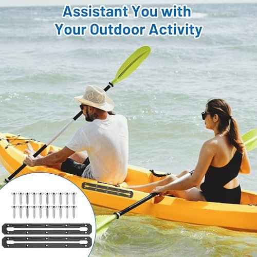13.3 inch Kayak Track, Kayak Low Profile Track, Kayak Gear Track Mount Accessories for Fishing Rod Holder, Cup Holder, Anchor Cleats, 2 Pack