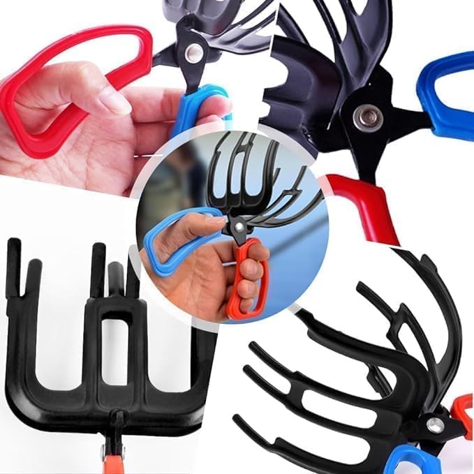 3 Claw Fish Gripper, Multifunctional Three Teeth Fishing Pliers Anti-Slip Fish Claw Gripper, Metal Fishing Pliers Gripper Catch Fish Control Clamp, Fishing Accessories