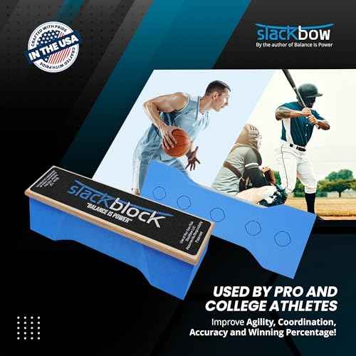 SlackBow SlackBlock Athletic Balance Trainer ? Improve Balance, Stability, and Athletic Performance ? Condition Your Body and Prevent Injury - Compact and Portable