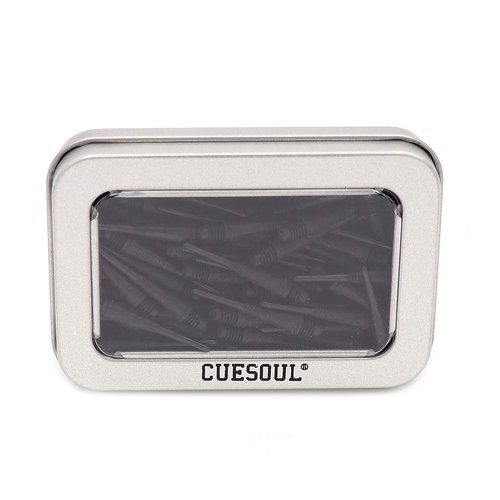 CUESOUL Soft Tip Darts Points 2BA Thread Black,Pack of 100 pcs