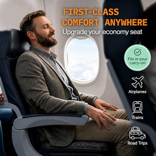 Black Whispering Winds Inflatable Seat Cushion - Large Pack for Travel & Outdoors