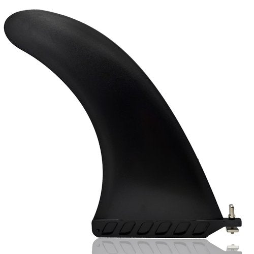 Anfyko 10" Paddle Board Fin with Screw - Free No Tool SUP Fin Surf Fin - Reinforced Nylon & Fiberglass Center Fin with Classic Curved Design for Longboard, Surfboard, Paddleboard...